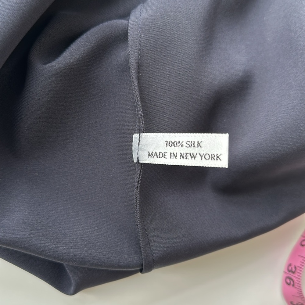 Valentina Kova Blue-Black Silk Shift Dress L - Picture 9 of 16